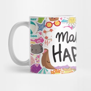 Sticker Collection Motivational Colorful Mug